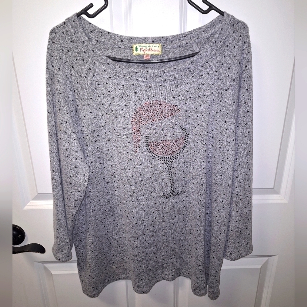 A Magical Season long sleeve Christmas sweater in a ladies size 1X.